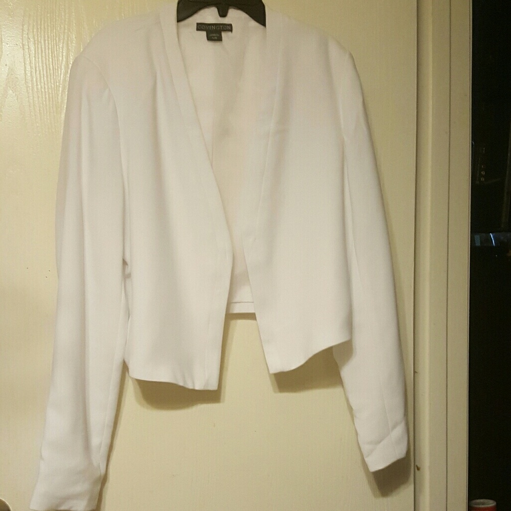 New Covington Womens White Blazer